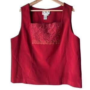Women's G. M. 1. VINTAGE Tank Tops sleeveless crop top light red   20W.